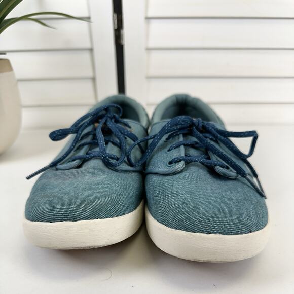 Teva Willow Teal Lace Up Canvas Sneaker Flats Slip Resistant Womens Size 10 - Picture 4 of 10